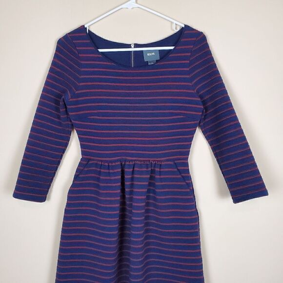 Maeve Anthropologie Brenna Striped Dress Size 0 - Picture 3 of 10